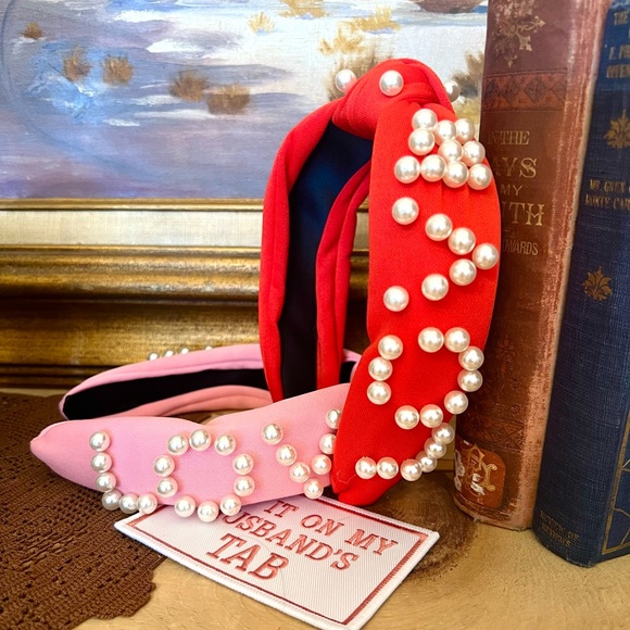 Accessories - New! The “L.O.V.E” Knotted Faux Pearl Valentine Statement Headband